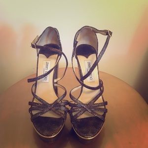 Jimmy Choo Suede Platform Sandal Sz 9 39